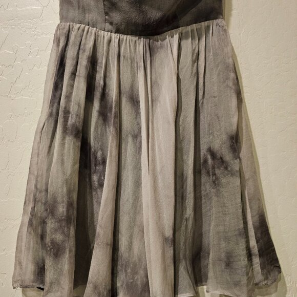 Strapless Mini Dress Silk Tie-Dye Size 2 - Picture 3 of 7